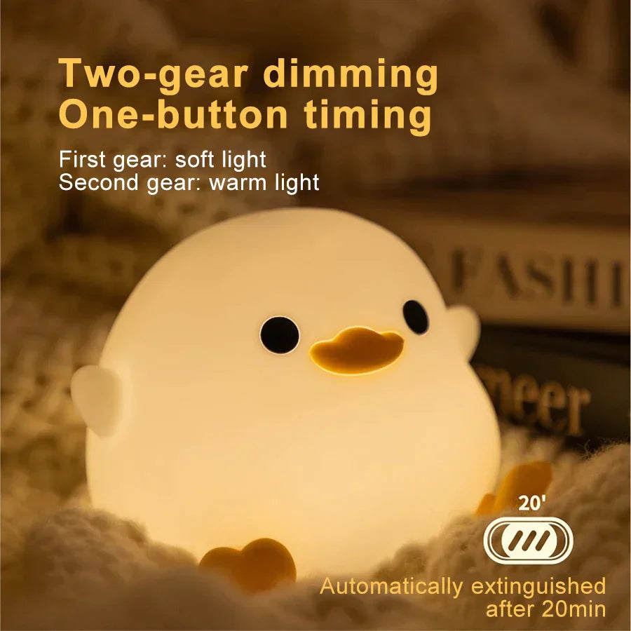 DecorBites™ Duck Silicone Night Light with Touch Sensor & Timer