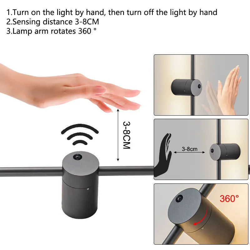 DecorBites™ LED Wall Lamps: Motion Sensor Indoor Wall Lights for Bedroom Living Room