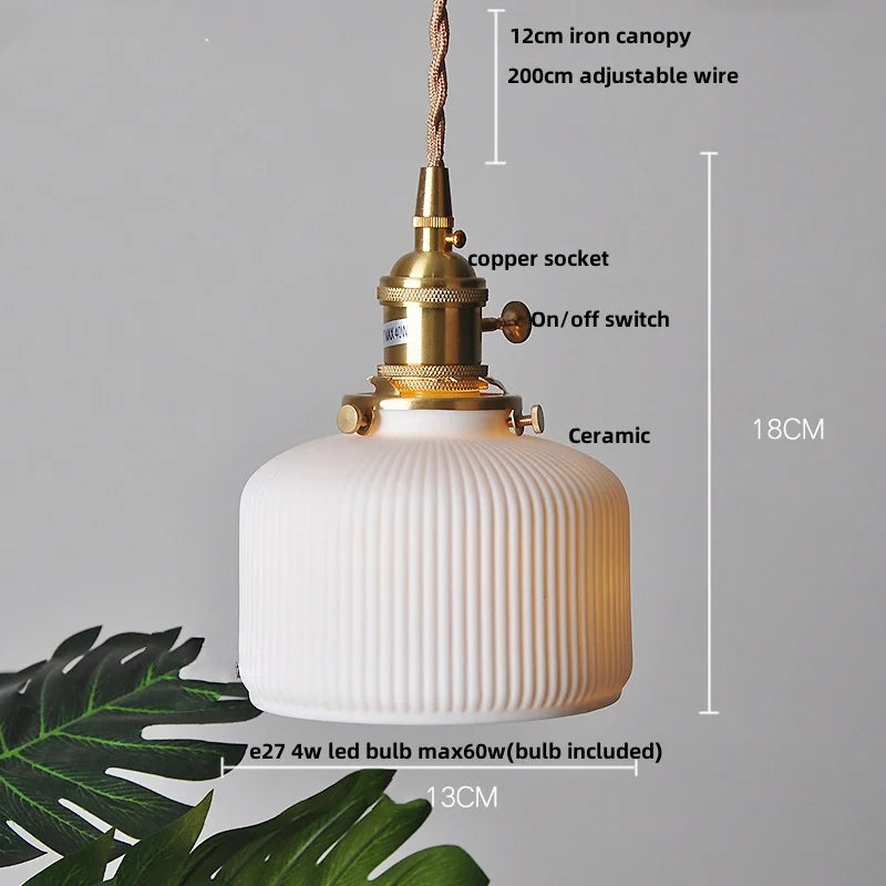 DecorBites™ Black Ceramic LED Pendant Lights - Modern Nordic Style Hanglampen