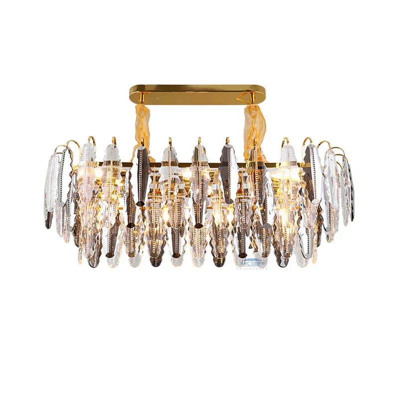 DecorBites™ Gold Crystal Chandelier Lighting for Living Room