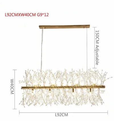 DecorBites™ Dandelion Chandelier LED Pendant Lamp for Dining Room Bedroom Shops