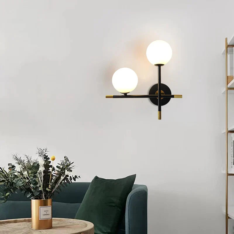 DecorBites™ LED Glass Ball Wall Lamp Modern Living Bedroom Lighting Fixture