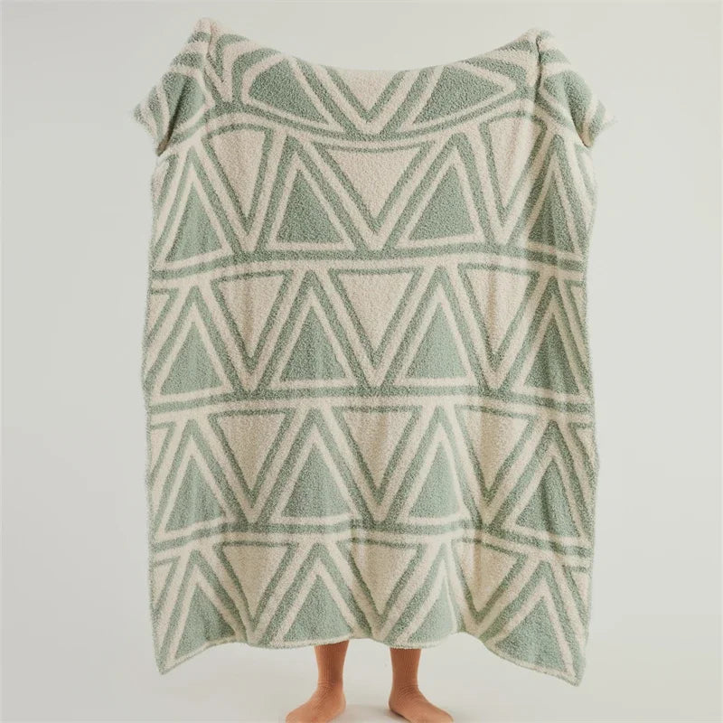 DecorBites™ Knitted Jacquard Blanket 130x180cm Multi-functional Throw