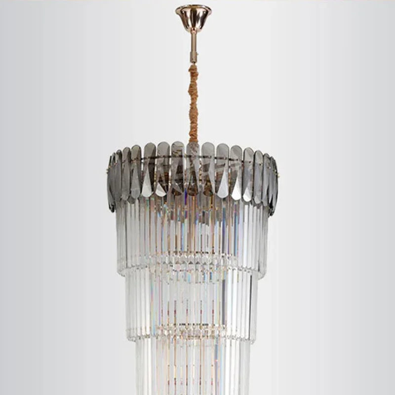 DecorBites™ Crystal LED Pendant Chandelier for Modern Home Decor.
