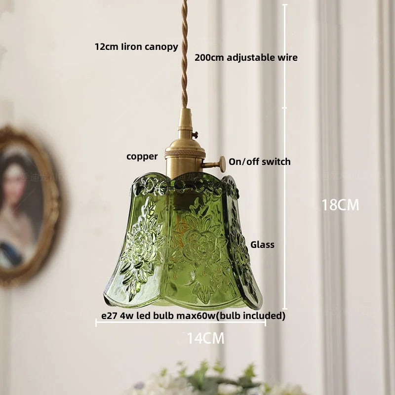 DecorBites™ Clear Glass Copper Pendant Lights Adjustable Modern Wire Nordic Vanity Light