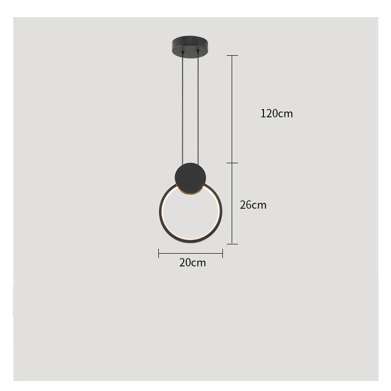 DecorBites™ Gold Aluminum LED Chandelier with K9 Crystal, Luxury Pendant Lights for Home Décor