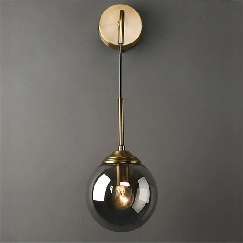 DecorBites™ Glass Ball LED Wall Lamp: Nordic Modern Bathroom Mirror Sconce, Retro Decor Lighting