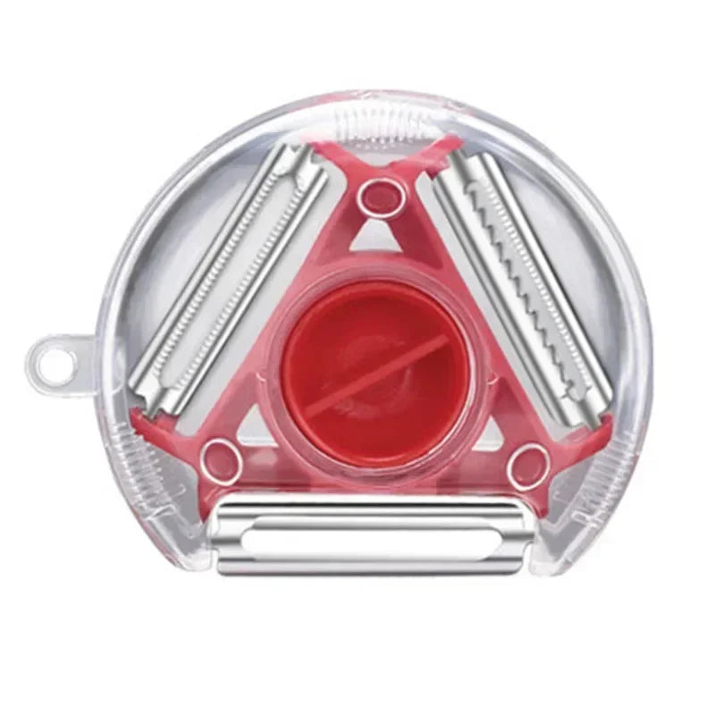 DecorBites™ 3-in-1 Magic Peeler Trio Set: Slicer, Shredder, Julienne Cutter - Kitchen Tool