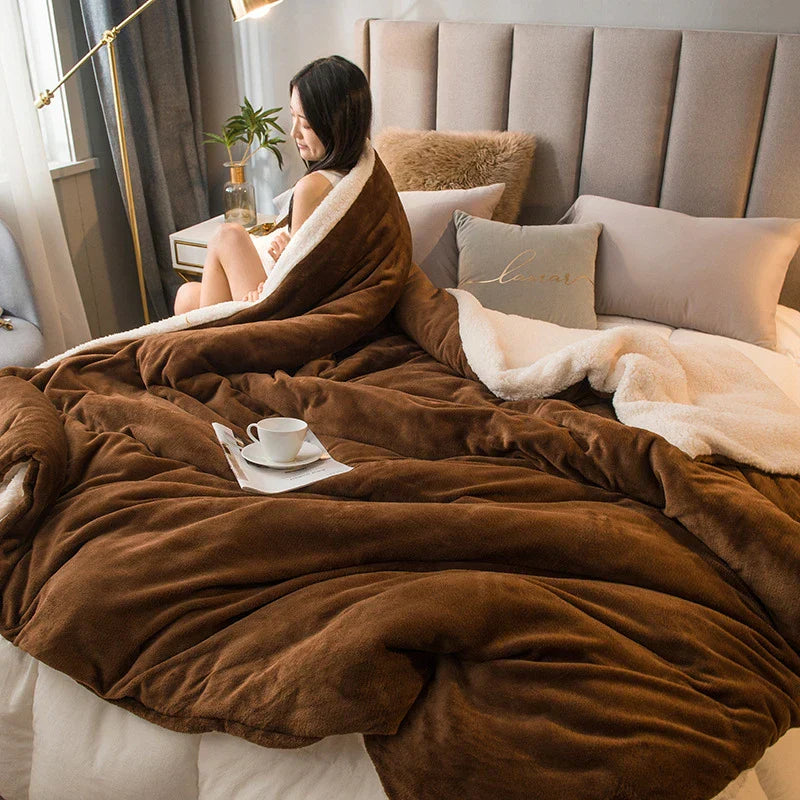 DecorBites™ Cozy Dual Use Flannel Duvet Cover - Autumn Winter Warmth Blanket Quilt