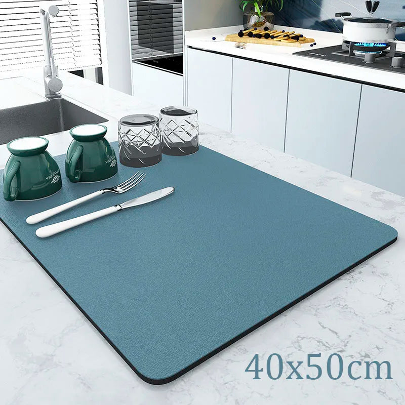 DecorBites™ Coffee Mat: Absorbent Dish Drying Mat for Kitchen Counter, Bar, Coffee Machine
