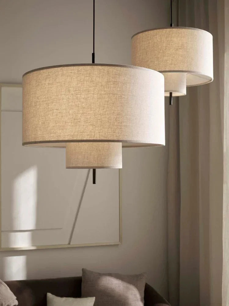 DecorBites™ Bohemian Wabi Sabi Fabric Pendant Lamps for Home, Office, and Hospitality