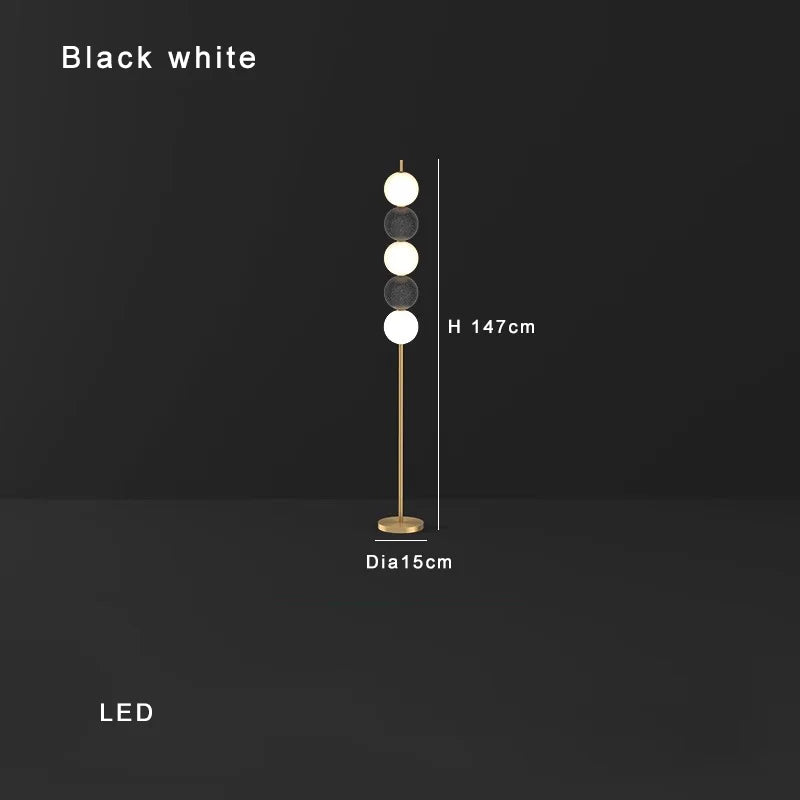 DecorBites™ Brass Floor Lamp for Living Room & Bedside Decor