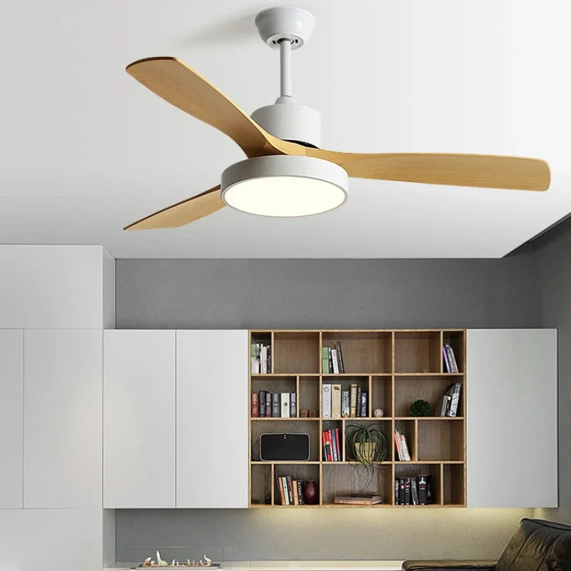 DecorBites™ 42/52 Inch White Black 3 Blade Copper Motor Ceiling Fan Light Remote