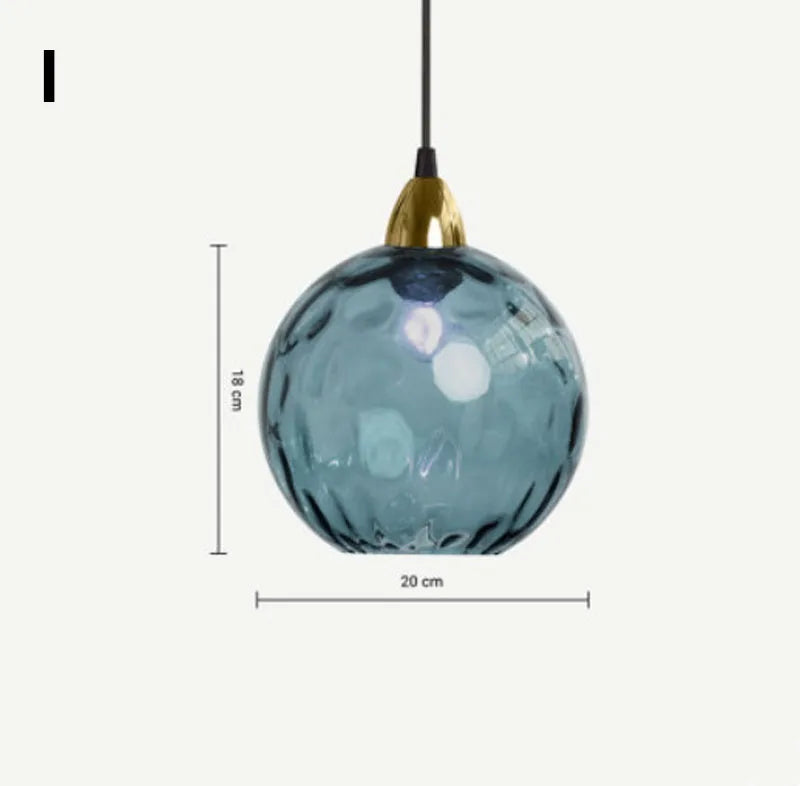 DecorBites™ Glass Ball Lustre Pendant Lights - Modern Kitchen Hanging Fixture