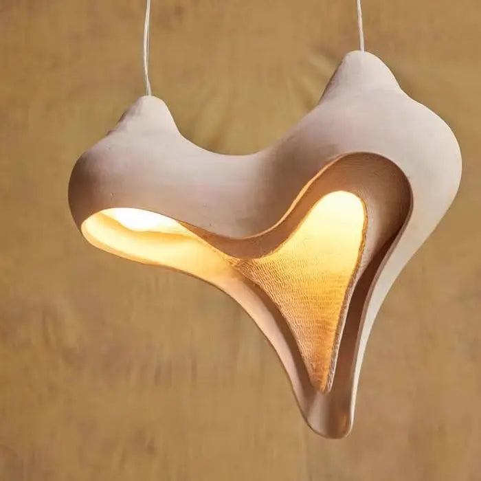 DecorBites™ Gypsum Conch Pendant Lamp, Wabi Sabi Style for Living Room, Bedroom, and Staircase