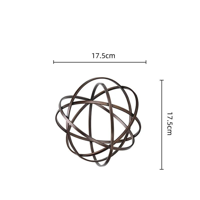 DecorBites™ Geometric Sphere Pendant Metal Figurine Home Decor Accessory