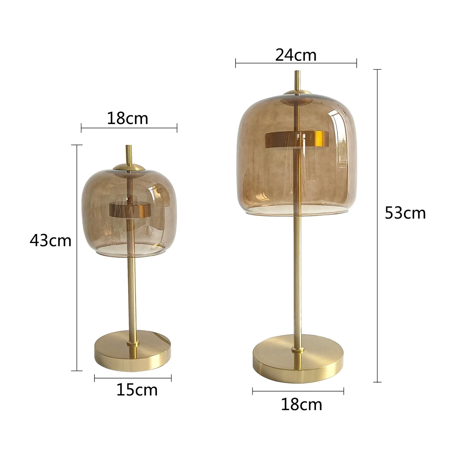 DecorBites™ Glass Table Lamp: Modern Nordic Design for Bedroom Living Room Decor