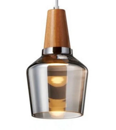 DecorBites™ Glass and Wood Pendant Light for Modern American Retro Dining Loft Decor