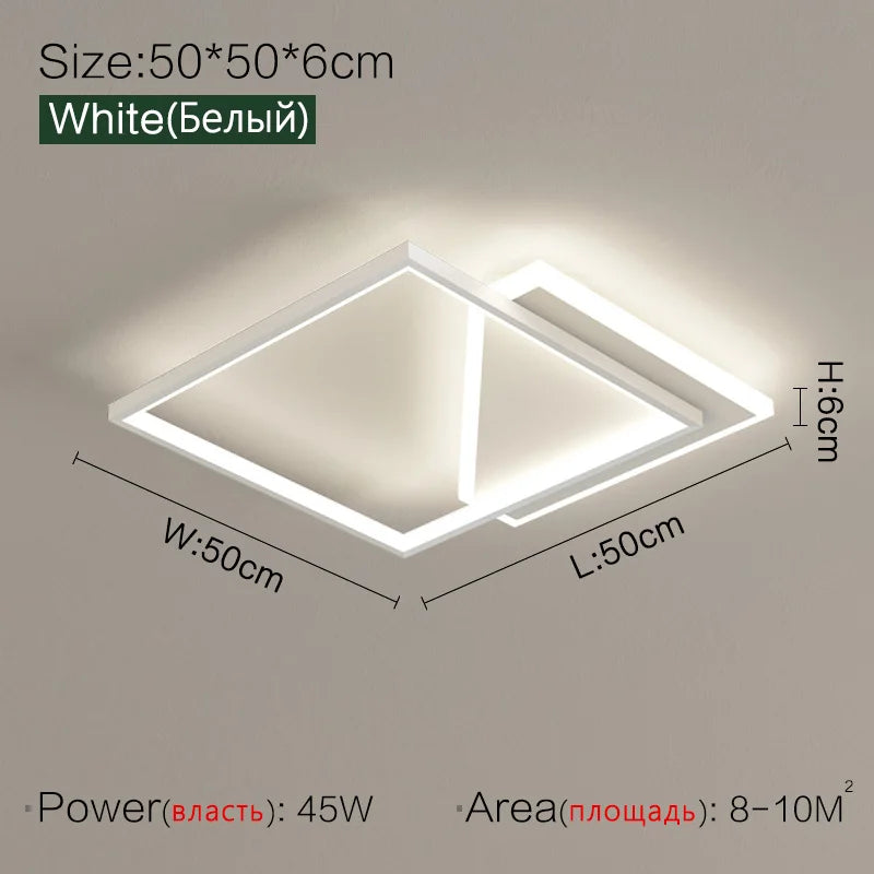 DecorBites™ Geometric LED Ceiling Lamp | Modern Nordic Bedroom Study Light