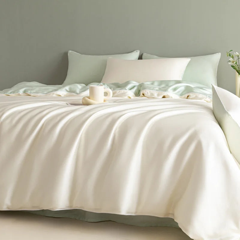 DecorBites™ Cool Touch Solid Color Bedding Set - Skin-Friendly & Breathable