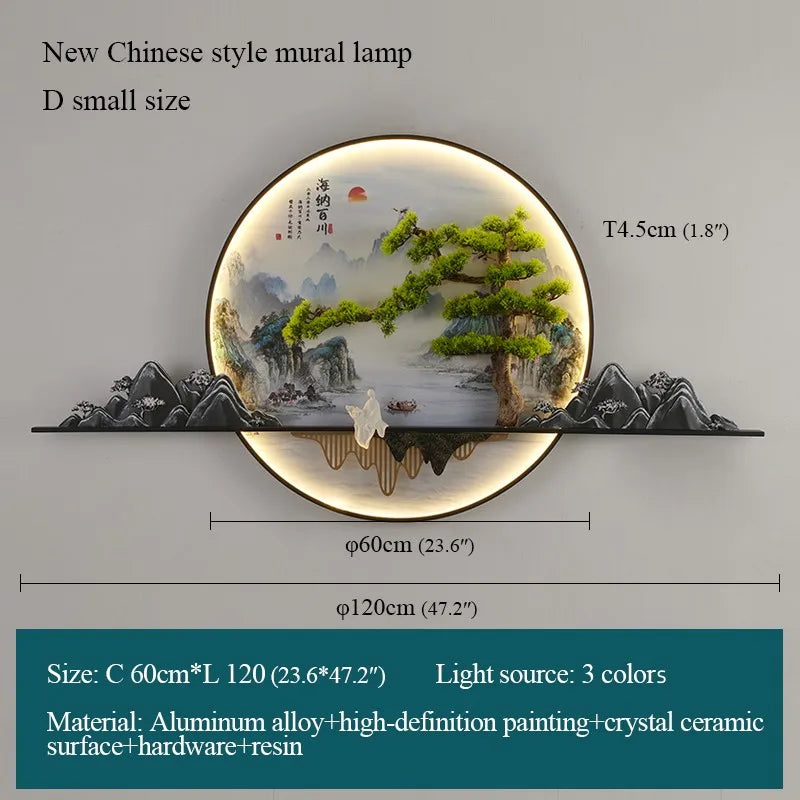 DecorBites™ 3D Landscape LED Picture Lamp for Home Decor - Modern Chinese Style