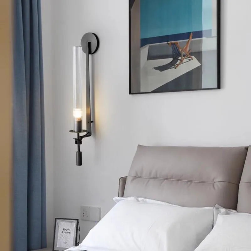DecorBites™ Gold Glass Wall Lamp: Modern Nordic Sconce for Living Room, Bedroom, Porch, Dining Decor