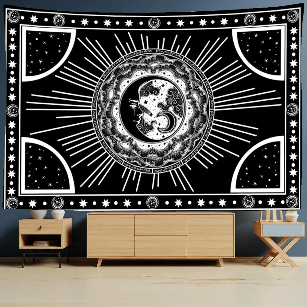 DecorBites™ Celestial Mandala Hippie Tapestry Wall Hanging Dorm Decor