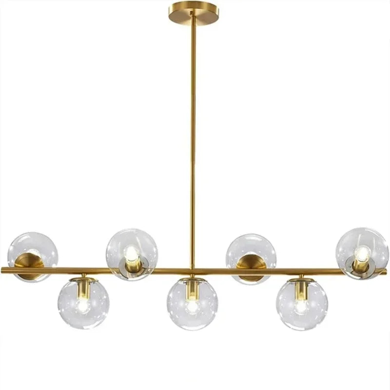 DecorBites™ Glass Ball Pendant Chandelier: Modern LED Ceiling Lamp, Nordic Style Home Lighting