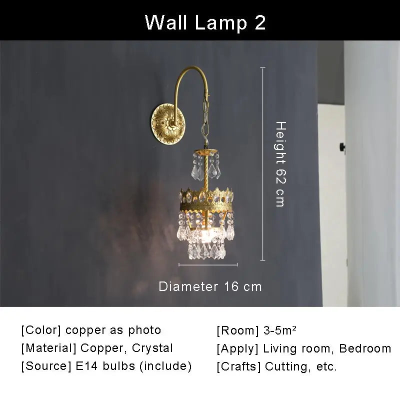 DecorBites™ Copper Crystal Chandelier: Modern Nordic LED Lighting for Home Decor