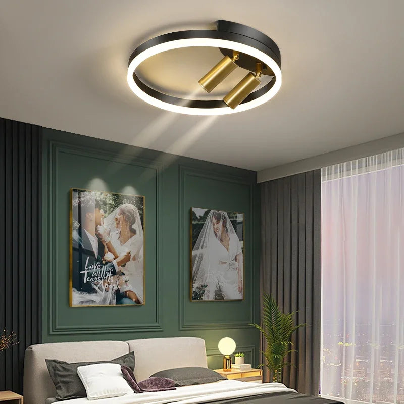 DecorBites™ Gold LED Ceiling Lights Remote Control Dimmable Living Room Kitchen Lighting