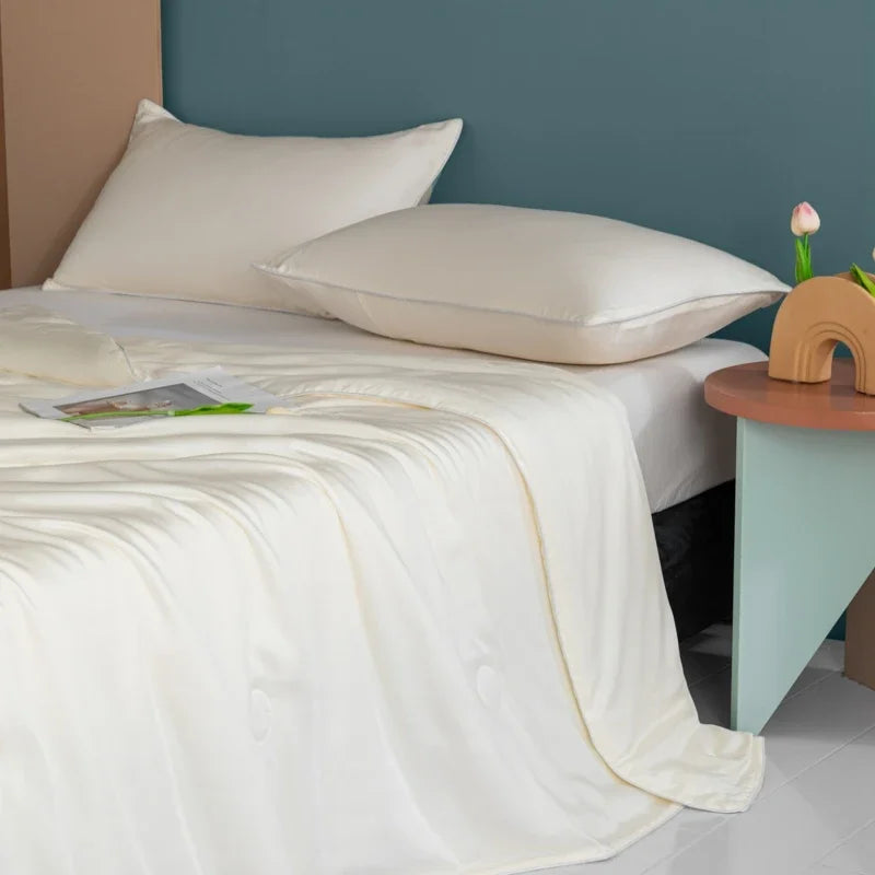DecorBites™ Cooling Comforter: Silky Soft Lightweight Quilt for Summer, Double-Sided Cold Fabric