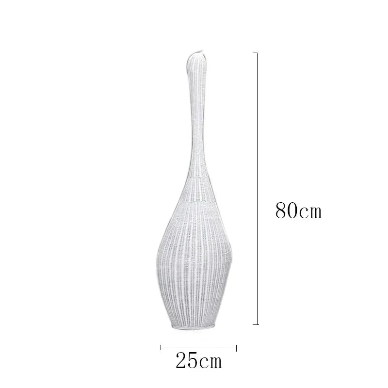 DecorBites™ Bamboo Floor Lamp: Unique Rattan Light for Living Room, Bedroom, Teahouse Decor