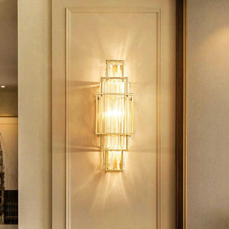 DecorBites™ Glass Crystal Wall Lamp Modern Minimalist Luxury Indoor Lighting