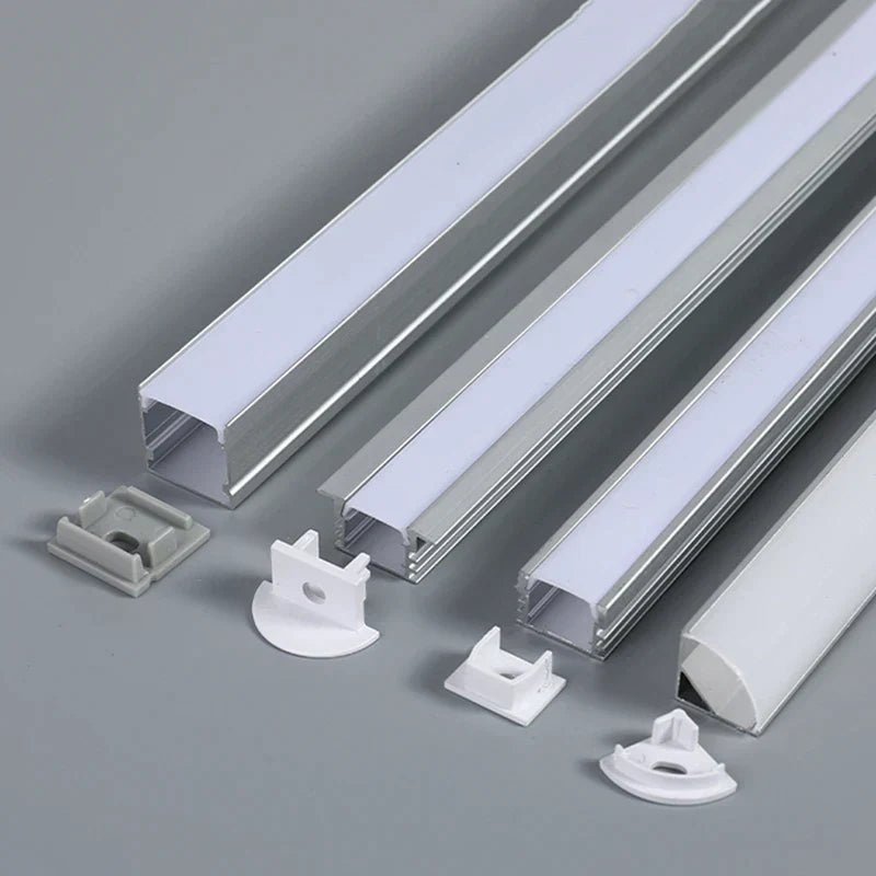DecorBites™ 0.5m U/YW Aluminum Profile Recessed Channel with Milky Cover for LED Strip Lights