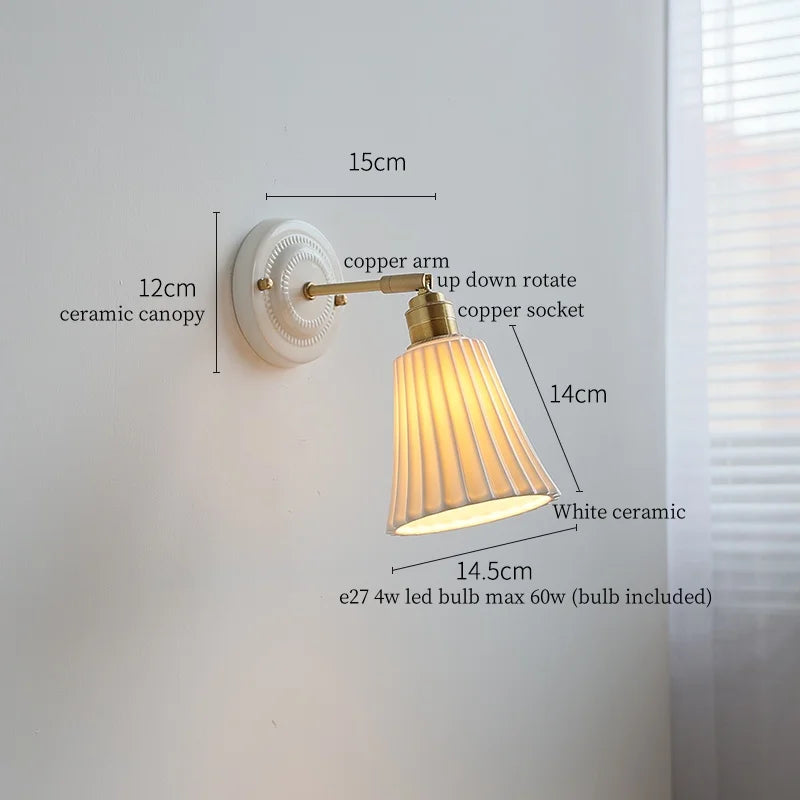 DecorBites™ Ceramic LED Wall Lamps - Minimalist Modern Nordic Design for Living Room, Bedroom, Mirror