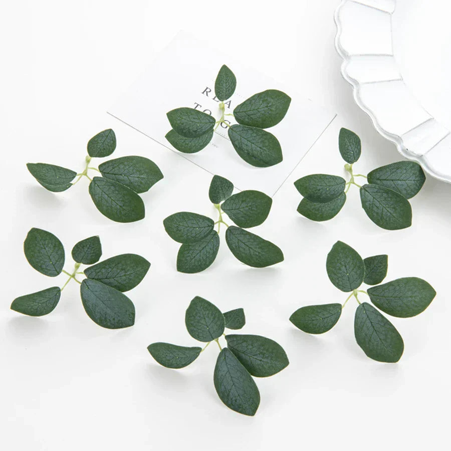 DecorBites™ 50Pcs Silk 5Leaf Artificial Roses Flowers for DIY Wedding Christmas Home Decor