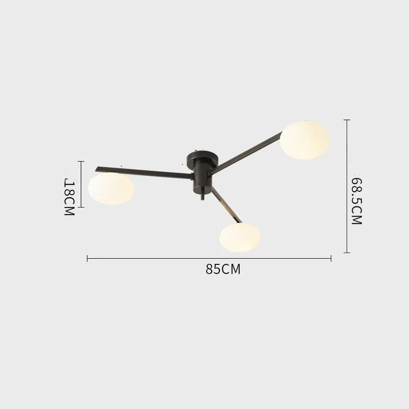DecorBites™ Brass Glass Ceiling Lamp, G9 Bulb Suspension Light for Bedroom, Living Room