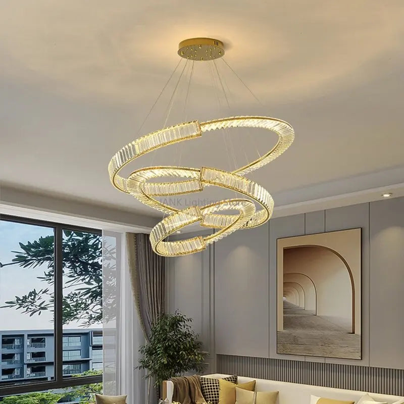 DecorBites™ Crystal LED Pendant Chandelier for Home Decor & Hospitality