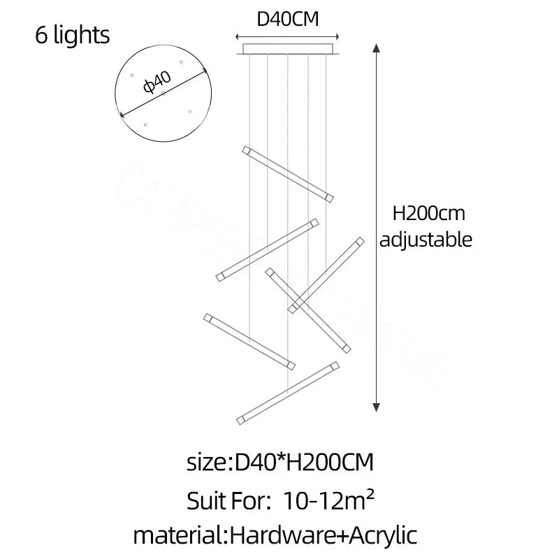 DecorBites™ LED Chandelier: Luxury Indoor Lighting for Living Room, Hall, Staircase
