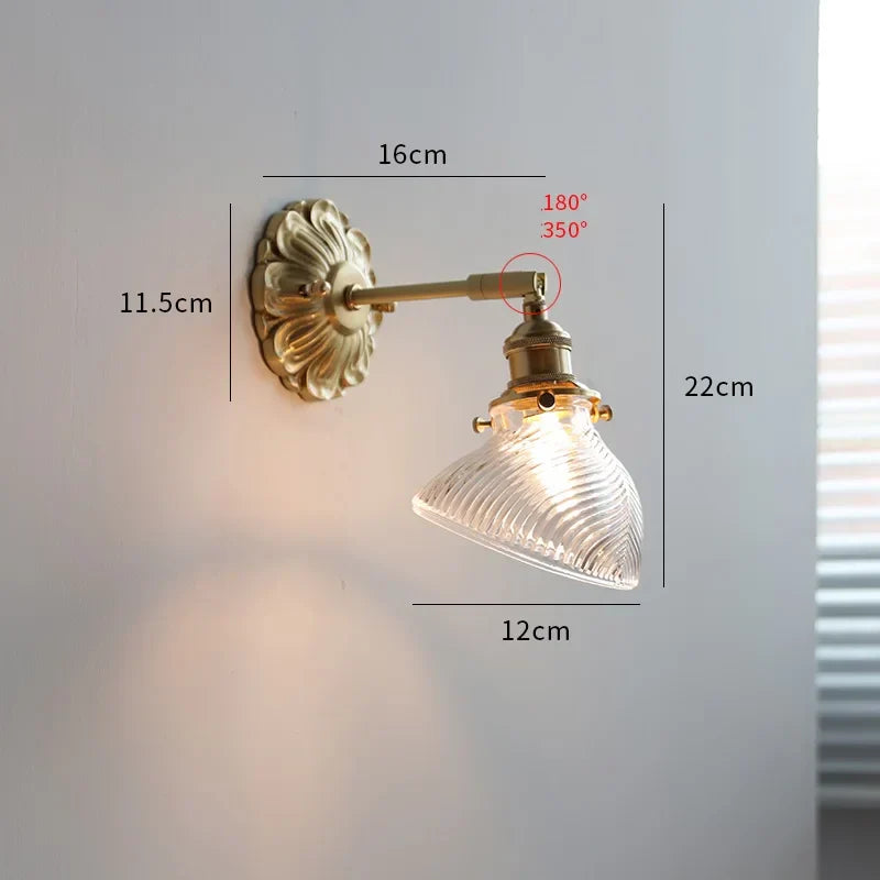 DecorBites™ Ceramic LED Wall Lights: Modern Japan Style Copper Base Sconce for Home Decor
