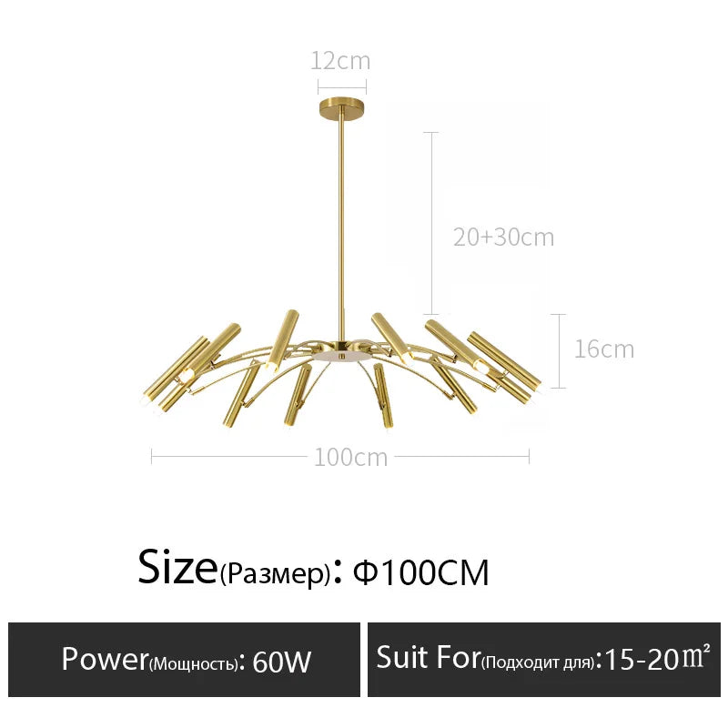 DecorBites™ LED Ceiling Chandelier: Minimalist Nordic Home Lighting for Living Room, Bedroom, Dining Area