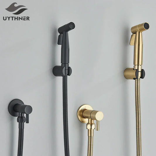 DecorBites™ Brass Bidet Faucet Mixer for Cold Water Sprayer Head Jet Toilet Faucet