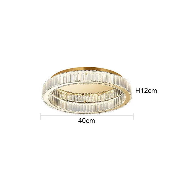 DecorBites™ Crystal LED Chrome Ceiling Light Stainless Steel Art Lighting