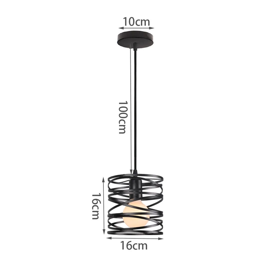 DecorBites™ Industrial Black Mini Pendant Light for Dining Room, Bar, and Clothing Store