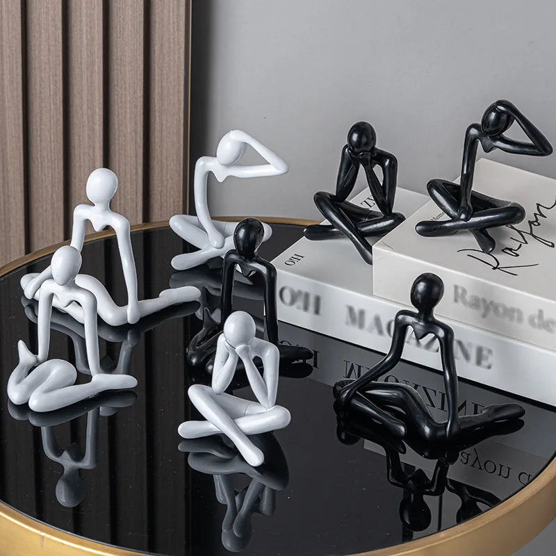 DecorBites™ Abstract Figures Ornament Sculpture for Home Office Decor