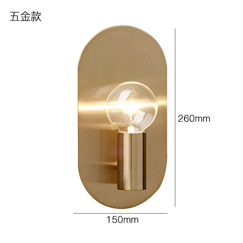 DecorBites™ Gold Bedroom Wall Lamp Sconce Fixtures Indoor Decor Lighting for House Stair