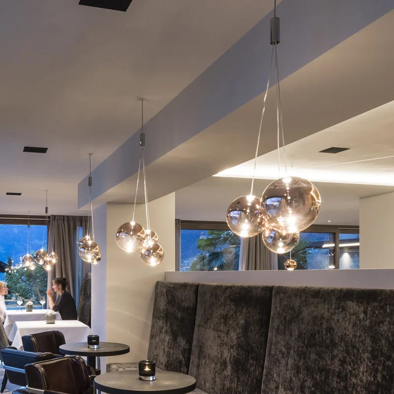 DecorBites™ Bubble Glass Chandeliers Pendant Lights for Kitchen Island and Dining Room