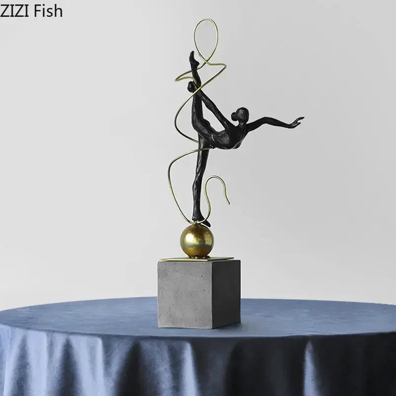 DecorBites™ Gymnast Figures Statue Resin Sculpture Room Decor Abstract Athlete Aesthetics