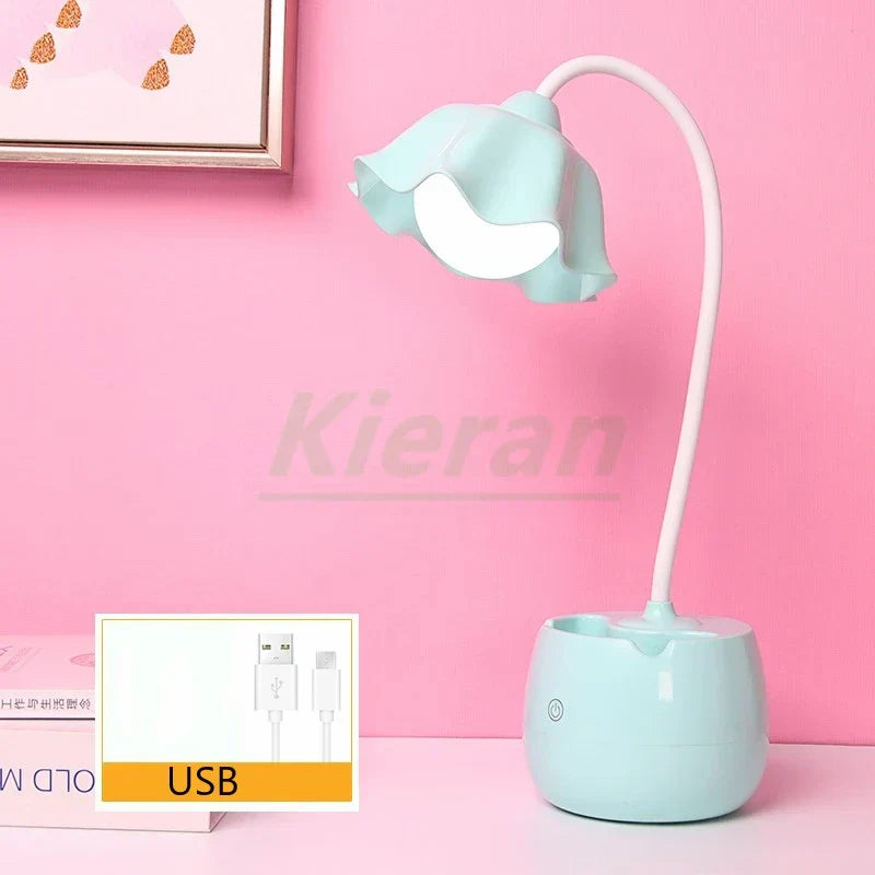 DecorBites™ Lotus Floor Lamp: Modern LED Desk Lamp for Bedroom Study Living Room