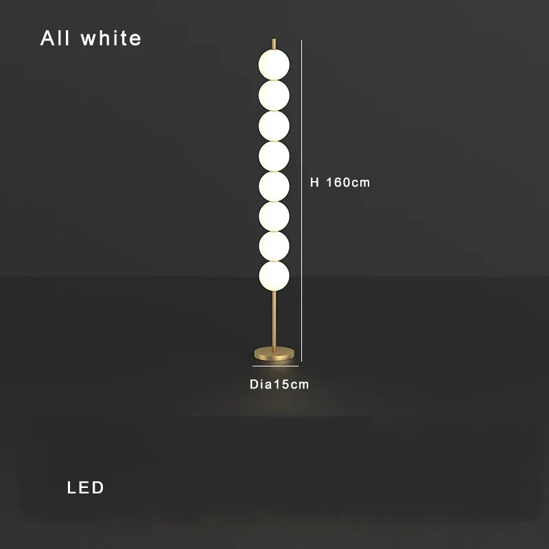 DecorBites™ Brass Floor Lamp for Living Room & Bedside Decor